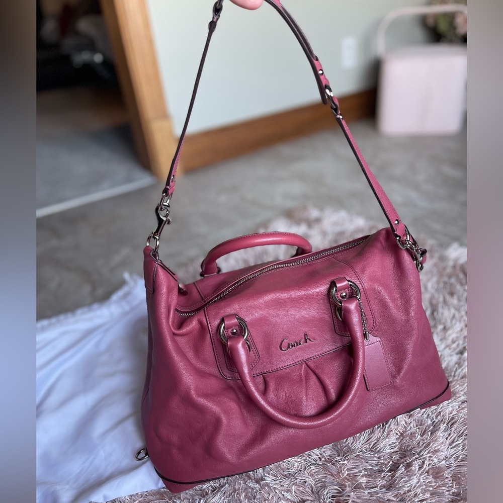 Coach Pink Leather Handbag